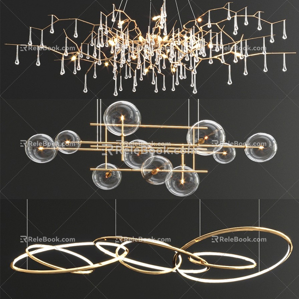 Light Luxury Metal Crystal Chandelier model