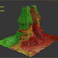 Orange Yellow Tower Shaped Rock Formation Natural Scenic Landscape With Ground