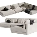 Modern Blanche Multiplayer Sofa 3d model