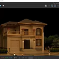Elegant Two Story Detached Villa Exterior With Balcony Flower Pots And Lush Greenery