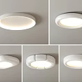 Modern White Ceiling Lights With Various Shapes For Home Interior Decoration 3d model