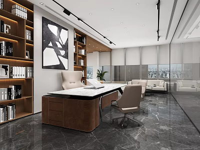 Modern office space 3d model