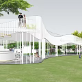 Residential Landscape Design With Curved Paths Green Trees And Colorful Play Areas
