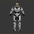 Futuristic Sci Fi Armored Suit Design With White Black Armor Helmet And Visor