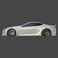 White Modified Lexus Sports Car With Wide Body And Black Wheels
