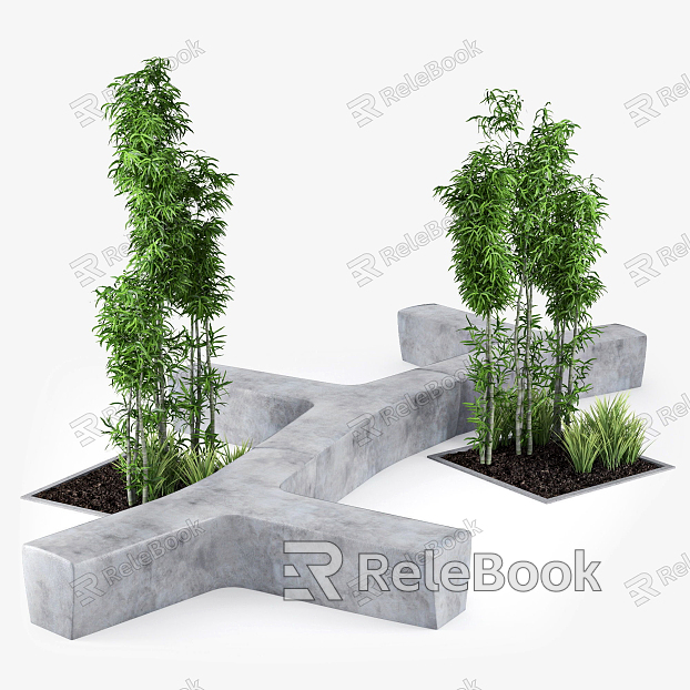 Modern Bamboo Landscape Garden Bamboo Plants model