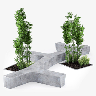 Modern Bamboo Landscape Garden Bamboo Plants 3d model