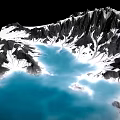 Breathtaking Scenery Of Majestic Snowy Mountain Peaks Surrounding Crystal Clear Blue Lake