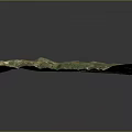 Detailed 3D Terrain Model Featuring Mountain Ranges Green Vegetation And Snowy Peaks