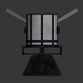 Professional Studio Lighting Combo With Adjustable Barn Doors And Tripod Stand Black Industrial Design