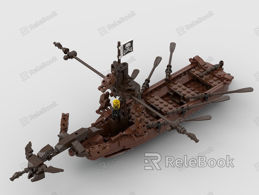 Lego toy pirate ship warship aircraft carrier wooden ship model