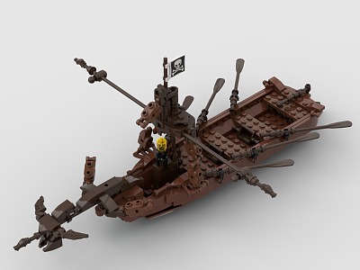 Lego toy pirate ship warship aircraft carrier wooden ship model