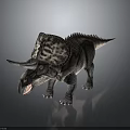 Realistic Triceratops Dinosaur 3D Model With Detailed Frill Horns And Textured Skin