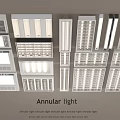 Modern Grille Light Collection With Panel Linear And Downlight Styles For Interior Decoration 3d model