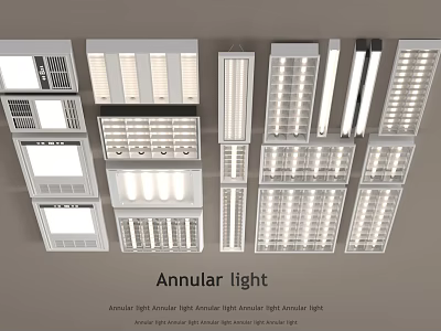 Modern Grille Light Collection With Panel Linear And Downlight Styles For Interior Decoration 3d model