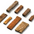 Old Wooden Planks of Various Sizes and Shapes for Road Infrastructure Components