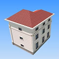 Elegant Detached Villa Exterior With Red Roof Trees Lawn Driveway And Car