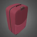Durable Stylish Red Suitcase With Textured Surface Handle And Rolling Wheels