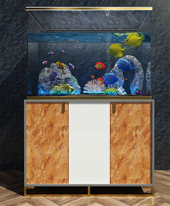 Modern Fish Tank Aquarium Fish Tank Cabinet 3d model