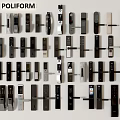 POLIFORM Modern Door Handles And Locks Collection With Assorted Designs 3d model