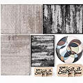 Stylish Square Rugs With Distressed Textured Patterns Gray Black Home Decor Accents