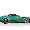 Green Sports Car Exterior Featuring Streamlined Design Black Wheels And Front Grille