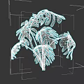 Botanical Plant Painting With Green Monstera Leaves And Foliage Artwork Design