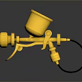 Golden Metal Spray Gun With Sleek Design For Household Daily Use