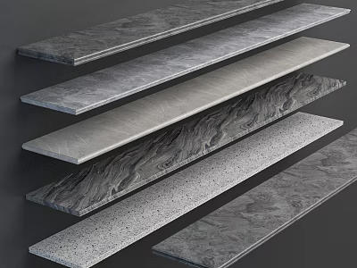 Assorted Slate Samples With Diverse Textures 3d model