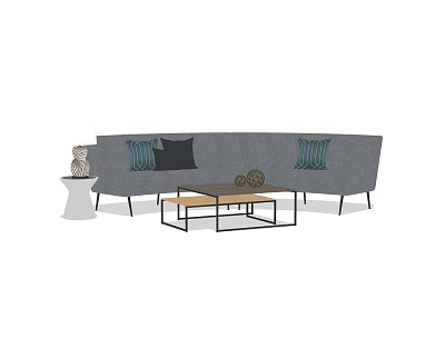 Modern Sofa Coffee Table Combination Multiplayer Sofa Combination 3d model