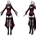 Modern game character vampire 3d model