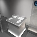Modern Cultural Center Visitor Exploring Interactive Exhibition Display With Digital Information Screen