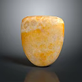 Natural Orange Yellow Stone Material Featuring Textured Surface On Dark Reflective Base 3d model