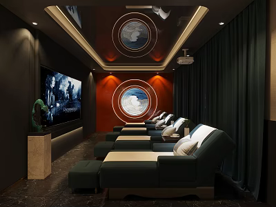 Relaxing SPA Sauna Lounge With Modern Design Comfortable Seating Large TV And Warm Lighting 3d model