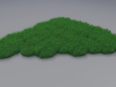 Lush Green Grass Patch With Dense Fresh Greenery And Natural Texture 3d model