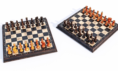 Modern Chess Classic Chess Board 3d model