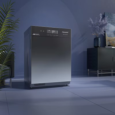 Hisense Refrigerator Freezer With Dark Gradient Finish And Sleek Design In Modern Home Interior 3d model