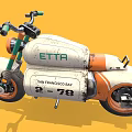 ETTA Concept Motorcycle by Shirokov Design Featuring Green White and Orange Details A-78