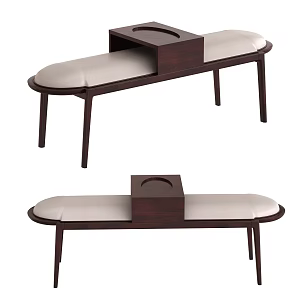 bed end stool 3d model