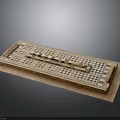 Structural Component Model Featuring Grid Pattern And Striped Structures On Base Plate