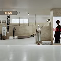 Modern Luxury Womens Clothing Store Interior With Elegant Stone Decor And Stylish Fashion Display Mannequins
