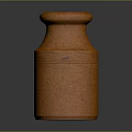 Handcrafted Orange Ceramic Sculpture Vase With Smooth Surface And Textured Details
