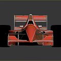 Red Streamlined Racing Car With Aerodynamic Design Large Wheels Rear Wing And Sporty Exterior