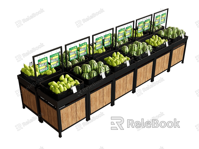 Fruit Vegetables Watermelon Pear Fruit Selling Rack Fruit Stall Fruit Display Rack model