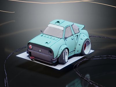 Modern Cartoon Cartoon Racing Cartoon sports car 3d model