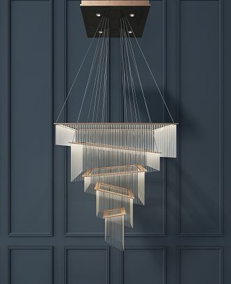 Modern crystal chandelier crystal lamp 3d model