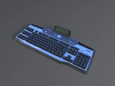 Multifunctional Backlit Computer Keyboard With Display Screen And Ergonomic Design 3d model