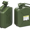 Industrial Equipment Green Square Shaped Fuel Storage Cans With Secure Lids And Safety Labels