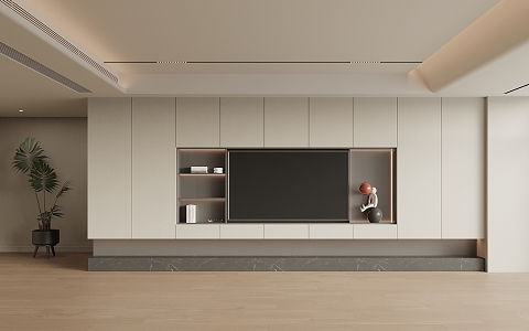 TV background wall 3d model