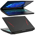 Gaming Laptop With Backlit Keyboard Red Accents On Cover And